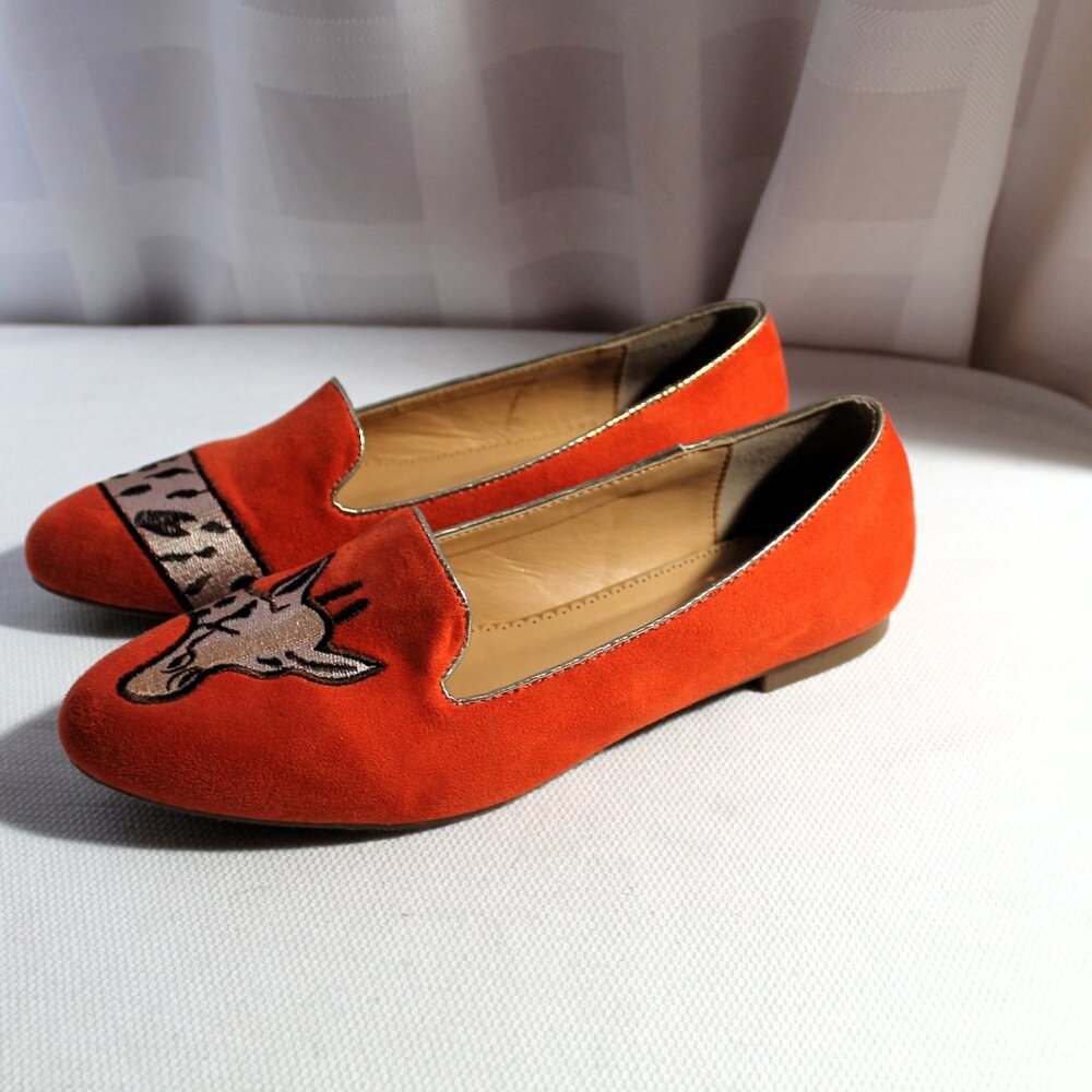 C. Wonder Orange Giraffe Flats, 9.5 NWOB - Picture 3 of 8